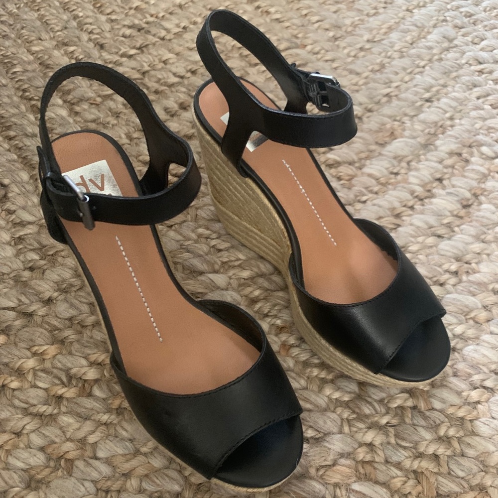 Dolce Vita Espadrille Wedge Sandal Black